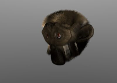 3D Äffchen von Links